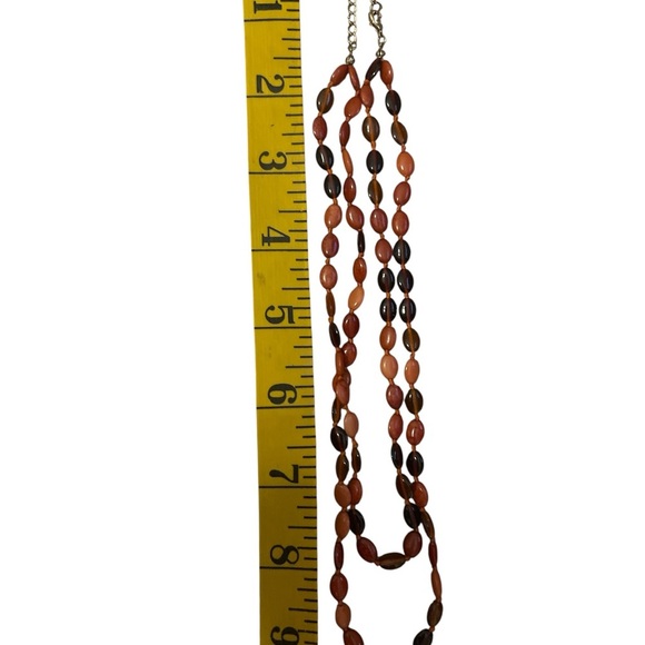 Vintage double strand multi browns Beaded Necklace - Picture 3 of 3
